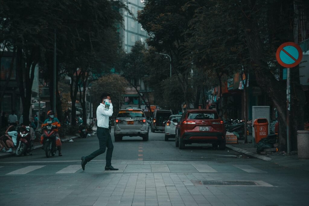 We don’t just connect. We deliver. walking, walk, street, road, city, urban, business, calling, thinking, calling, calling, calling, calling, calling